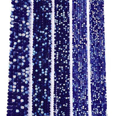 Transparent Glass Beads Strands EGLA-A044-T4mm-MB06-1