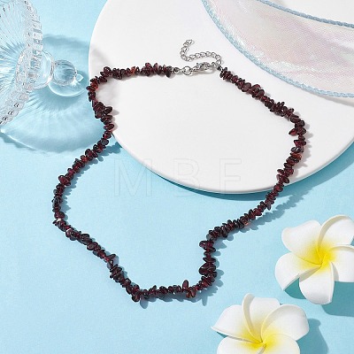 Natural Ice Obsidian Chip Beaded Necklace NJEW-JN04615-01-1