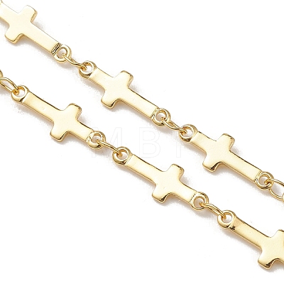 Round White Shell Pearl & Brass Rosary Bead Necklaces NJEW-JN05836-1