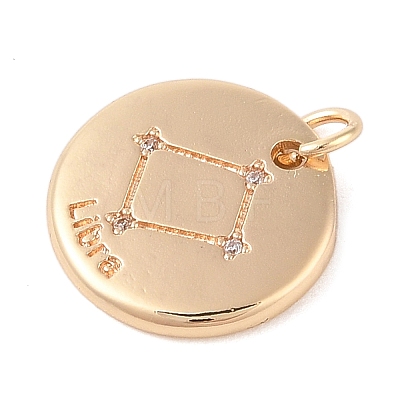 Brass with Clear Cubic Zirconia Pendants KK-N256-24G-G-1