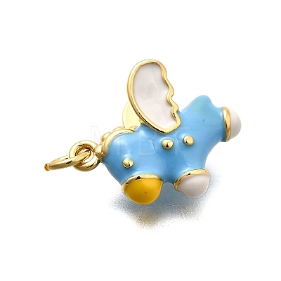 Brass Enamel Pendants KK-C087-09G-01-1