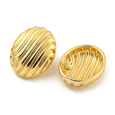 Rack Plating Brass Stud Earrings EJEW-M247-21G-1