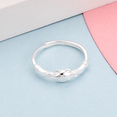 925 Sterling Silver Adjustable Finger Rings for Women STER-N016-141S-1