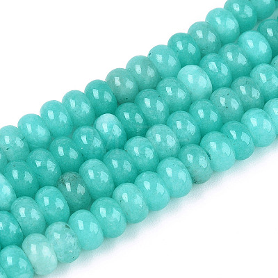 Dyed Natural White Jade Beads Strands X-G-T139-59A-10-1