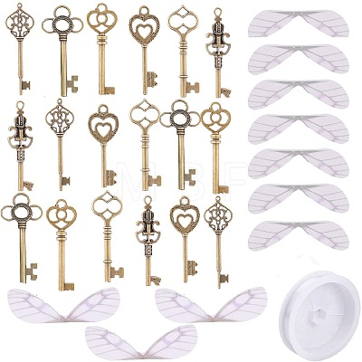 Skeleton Key Charm DIY Jewelry Making Kit for Crafts Gifts DIY-SC0017-35-1
