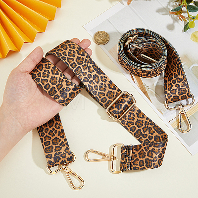 Adjustable Leopard Print Polyester Bag Strap FIND-WH0817-039-1