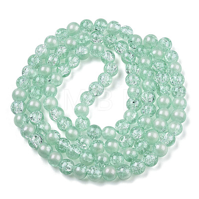 Translucent Crackle Glass Beads Strands CCG-T003-01J-1