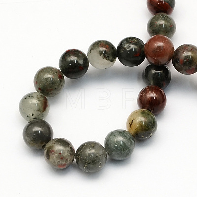 Natural African Bloodstone Beads Strands X-G-S184-8mm-1