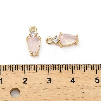 Brass Micro Pave Cubic Zirconia Pendants KK-P301-02G-01-1