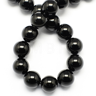 Natural Obsidian Bead Strands X-G-R173-6mm-02-1