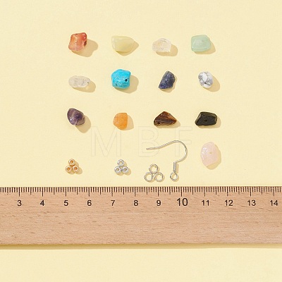 DIY Gemstone Chips Earring Making Kit DIY-FS0003-19-1
