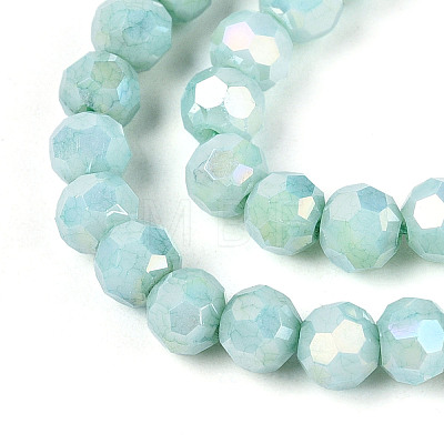 Anti-Tarnish Electroplate Glass Beads Strands EGLA-T021-4mm-15-08-1