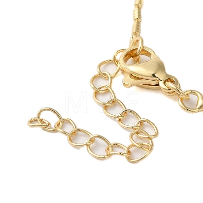 Brass Micro Pave Clear Cubic Zirconia Pendant Necklaces for Women NJEW-S429-03G-04-1