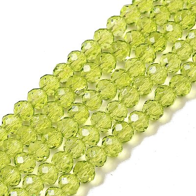 Transparent Baking Paint Glass Beads Strands DGLA-A034-T4mm-D05-1