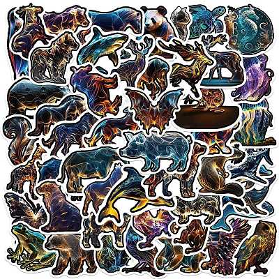 50Pcs Animals PVC Waterproof Sticker Labels STIC-PW0024-06-1