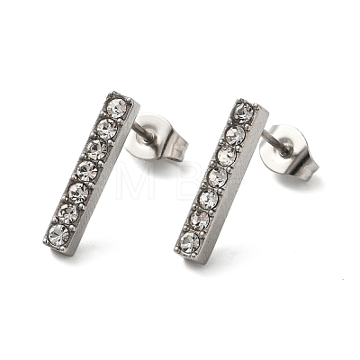 PVD Vacuum Plating 304 Stainless Steel Stud Earring EJEW-C099-08GP-1