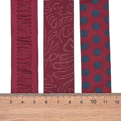 9 Yards 3 Styles Polyester Ribbon SRIB-A014-A05-1