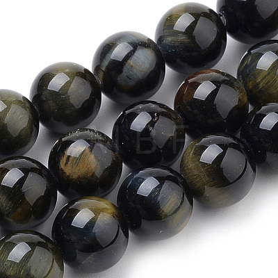 Natural Tiger Eye Beads Strands G-S259-22-8mm-1