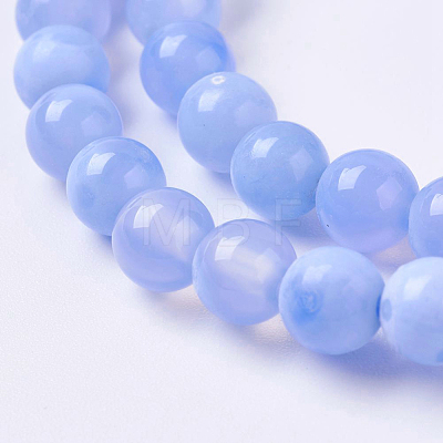Natural Agate Bead Strands G-P277-01-6mm-1