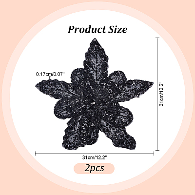 3D Flower Shape Polyester Embroidery Applqiues DIY-WH0304-947-1