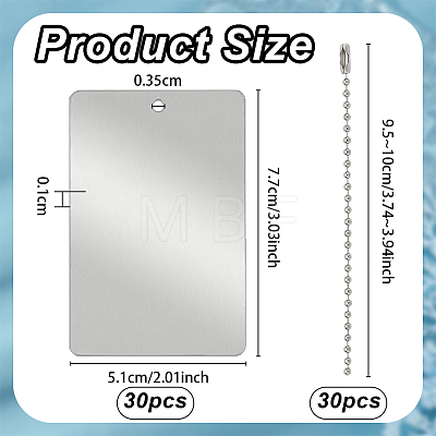 30Pcs Aluminum Blank Big Pendants FIND-OC0014-26-1