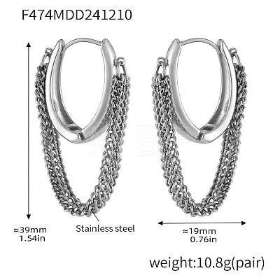 304 Stainless Steel Hoop Earrings FS-WGF65B4-02-1