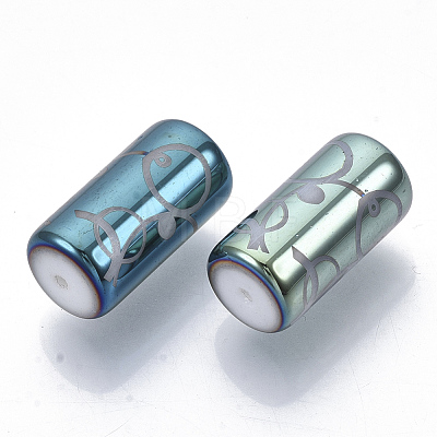 Electroplate Glass Beads EGLA-N003-07C-1