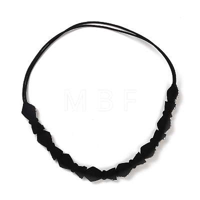 Retro Glass Rhinestone & Plastic Beaded Elastic Rubber Hair Headband for Women Girls OHAR-B005-01C-1