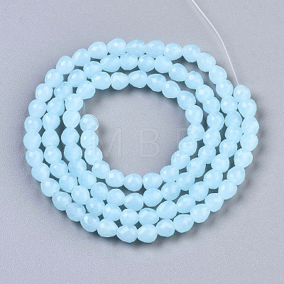 Imitation Jade Glass Beads Strands GLAA-N045-002-B02-1