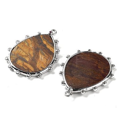 Natural Tiger Eye Pendants G-D072-01P-09-1