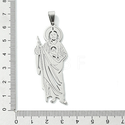 Non-Tarnish 201 Stainless Steel Big Pendants STAS-U003-13P-1