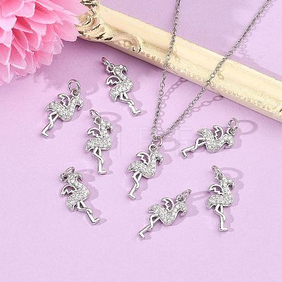 SHEGRACE Brass Micro Pave Cubic Zirconia Pendants XGRQ3P586-598P-1