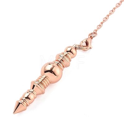 Brass Dowsing Pendulum Big Pointed Pendants KK-H491-08RG-1