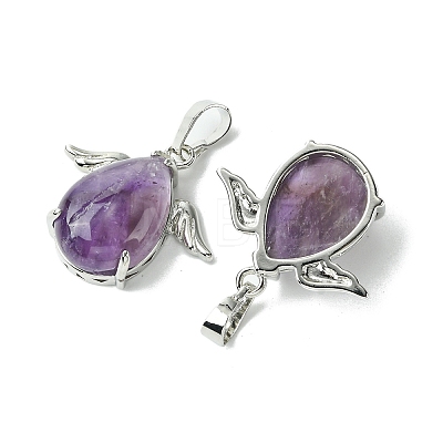 Natural Amethyst Pendants G-C114-05P-02-1