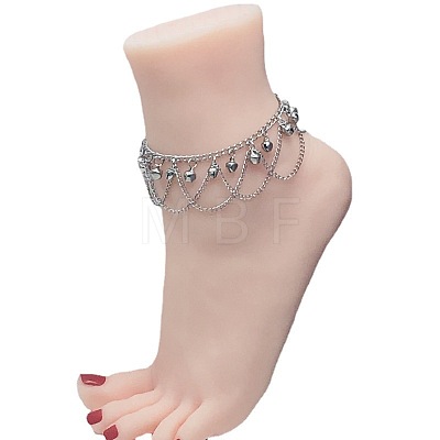 Bohemian Style Iron Bell Charm Anklets for Women WGF0CB1-02-1