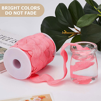9 Yards Polyester Wavy Fringe Trim Ribbon OCOR-XCP0002-90A-1