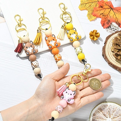 Silicone Pendant Decorations HJEW-YW00451-03-1