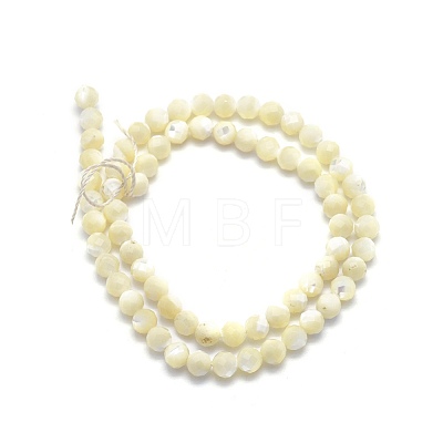 Natural White Shell Beads G-O171-09-6mm-1