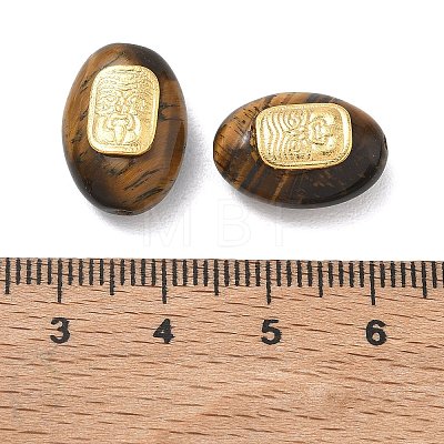 Natural Tiger Eye Oval Beads GG-D002-08G-1