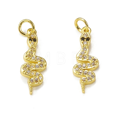 Brass Micro Pave Cubic Zirconia Pendants KK-E068-VB312-1