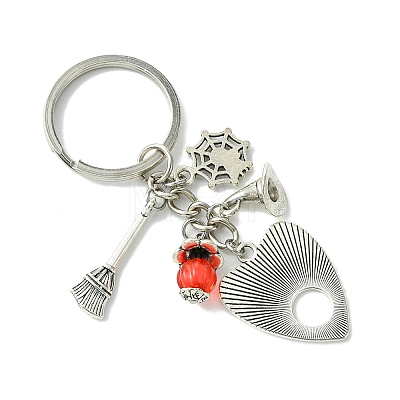 Tibetan Style Alloy Pendants Keychain KEYC-JKC00833-1