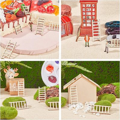 Ladder Unfinished Wooden Ornaments WOOD-WH0100-31-1