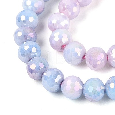 Anti-Tarnish Electroplate Glass Beads Strands GLAA-N056-6mm-06-1