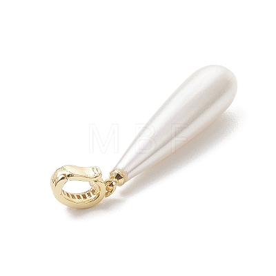 Electroplate Shell Pearl Pendants PALLOY-JF04939-02-1
