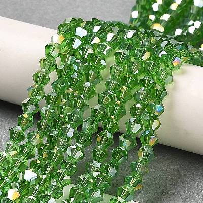 Transparent Electroplate Glass Beads Strands GLAA-F029-2mm-A03-1