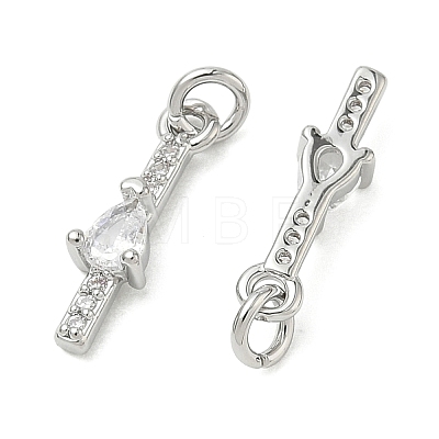 SHEGRACE Brass Micro Pave Cubic Zirconia Pendants XGRQ3D173-512P-1