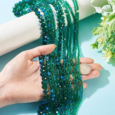 11 Strands 11 Styles Electroplate Glass Beads Strands EGLA-TA0003-01A-1