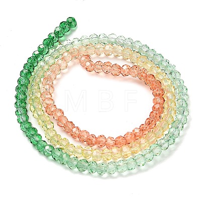 Transparent Painted Glass Beads Strands X1-DGLA-A034-T1mm-A04-1