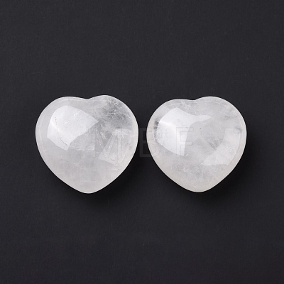 Natural Quartz Crystal Heart Love Stone G-I285-06K-1