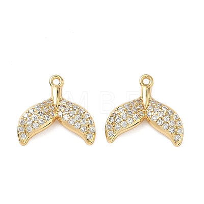 Brass Micro Pave Cubic Zirconia Charms KK-Z136-74G-01-1